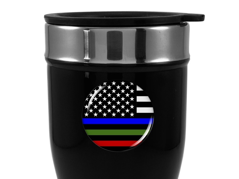 Travel Mug with Police, Military and Fire Logo